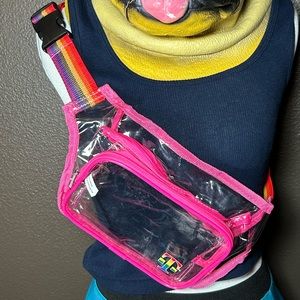 Concert Ready, T MOBILE, rainbow strap, clear Fanny pack!!